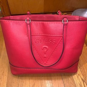 gorgeous red guess purse
